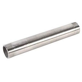 VOBOR 1 inch pipe stainless steel pipe nipple - 200 mm BSP 1 inch to 1 inch pipe nipple with thread, SS304 male x male welding nipple for air pipe, fuel pipe, water pipe, DIY