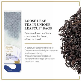 Ronnefeldt LeafCup English Breakfast – Loose Leaf Full-Bodied Black Tea – 15 Individually Wrapped Tea Bags