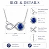 Molioaki 925 Sterling Silver Infinity Necklace for Women, Round Blue