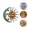 HOMSFOU Sun and Moon Metal Wall Decor 29cm Moon Sun