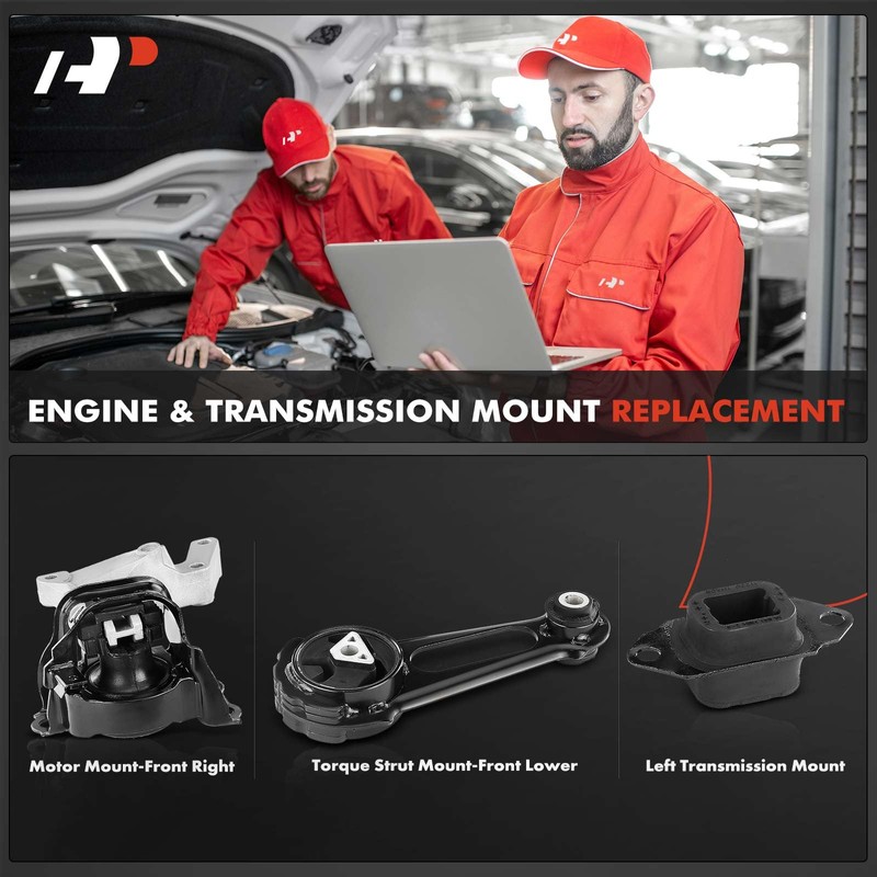 A-Premium 3PCS Engine Motor Mount Transmission Mount Torque Strut Mount