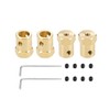 sourcing map Hex Coupler 8mm Bore Motor Hex Brass Shaft