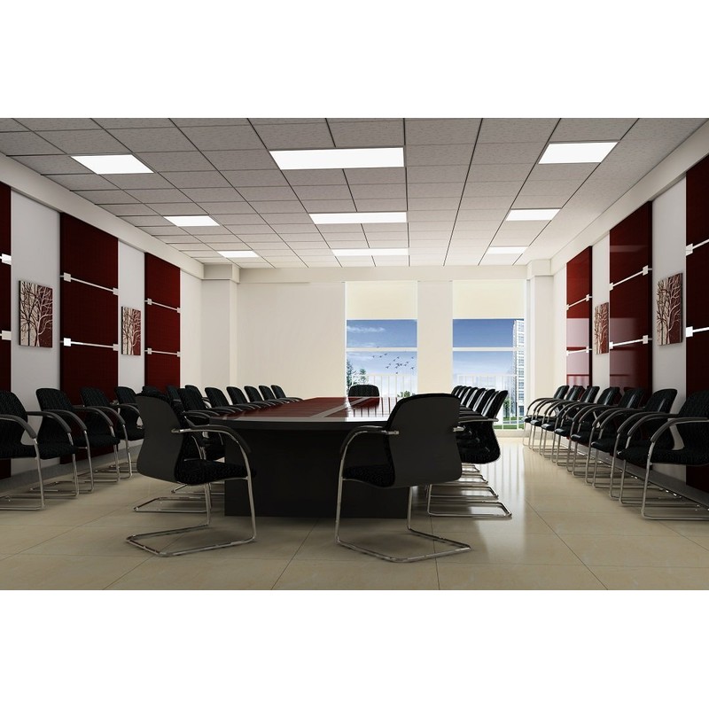 40W 2x2ft LED Panel Light Flat Ceiling Fixture Fluorescent Troffer