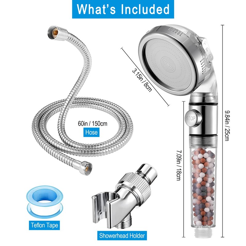 Vacto High Pressure Handheld Shower Head with Filter, Shower Head