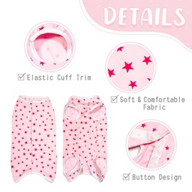 Paipeper Dog's Recovery Suit Post Surgery Shirt for Puppy, Small Dog Surgical Recovery Suit for Female Male Dogs, Dog Onesie Protect Surgical Wound(Pink Stars-xs)