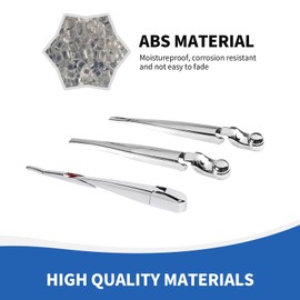 RAZPOY Para limpiaparabrisas delantero y trasero JL, cubierta de limpiaparabrisas compatible con Jeep Wrangler JL JLU y Gladiator JT, cromo