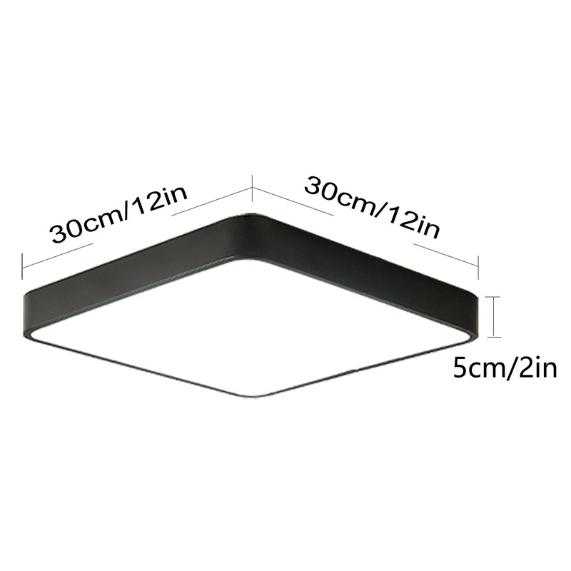 Ganeed LED Ceiling Light Flush Mount,24W 12-Inch Modern Ceiling Lamp