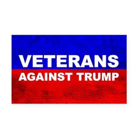 CafePress Veterans Against Trump Rectangle Car Bumper Magnet