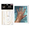 Dizao Gold Tattoo. PRINCESS. Flash Jewels. Metallic Temporary Gold Silver