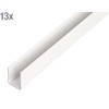 Alberts 498924 U-Profile, Plastic, White, 1000 x 10 x 10