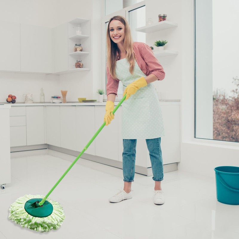 3pcs Mop Head Refills, Compatible with Spin Mop and Bucket