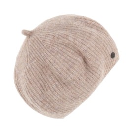 FRAAS Women's Beret Hat - Warm Knitted Hat with Ribbed Pattern - Sustainability Edition, Cashew