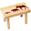 Fox Valley Traders Children's Step Stool, Natural Wood, Buffalo Plaid