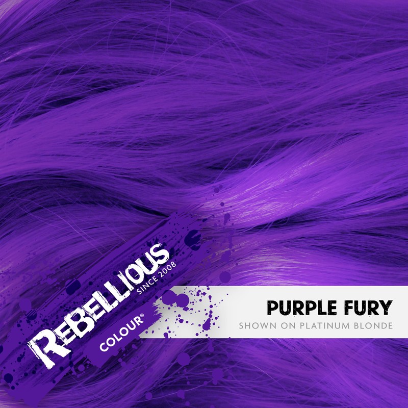 Rebellious Colours Vegan Semi Permanent Hair Dye Colour 100ml (Purple