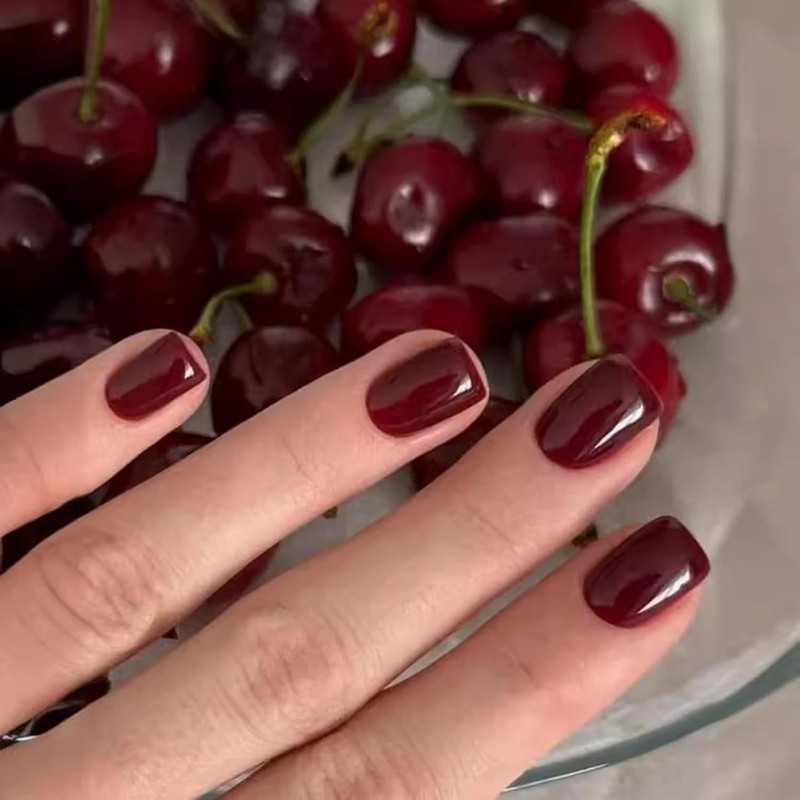 Juego de 24 piezas de uñas elegantes a presión, cubiertas