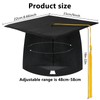 Hkyiowdp 2025 Improved Graduation Hat with Tassels, Black Graduation Hat,