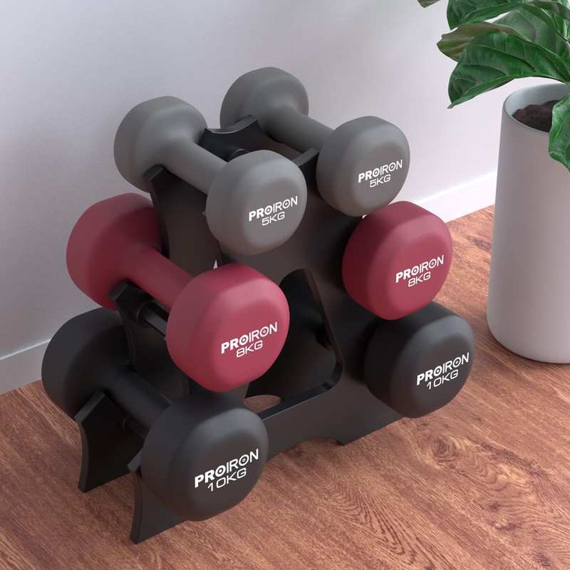 PROIRON Dumbbell Holder (Set of 6), 3-story Plastic Material