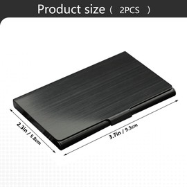 JinliangGuo 2Pcs Light Business Card Cases Durable Business Card Holder Rust-Proof Metal Business Name Card Case Pocket Name Card Holder Case for Men and Women