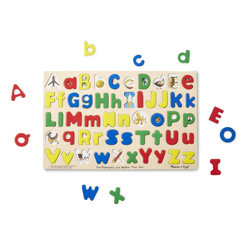 MELISSA & DOUG PUZZLE UPPER & LOWERCASE ALPHABET (Set of