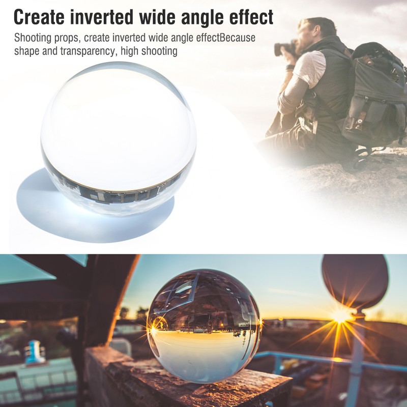 80mm Transparent Sphere K9 High Purity Photography Crystal Lens Ball