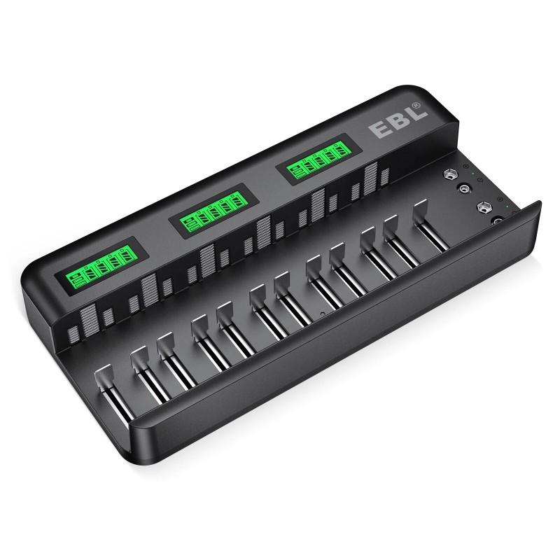 EBL Universal Rechargeable Batteries Charger For AA AAA 9V NiMH