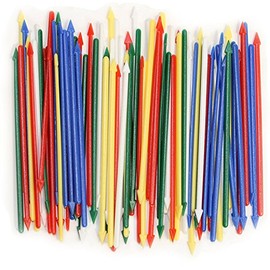 Pack of 200 Colorful Cocktail Spears, Plastic, Assorted Colors, 3.25" Long