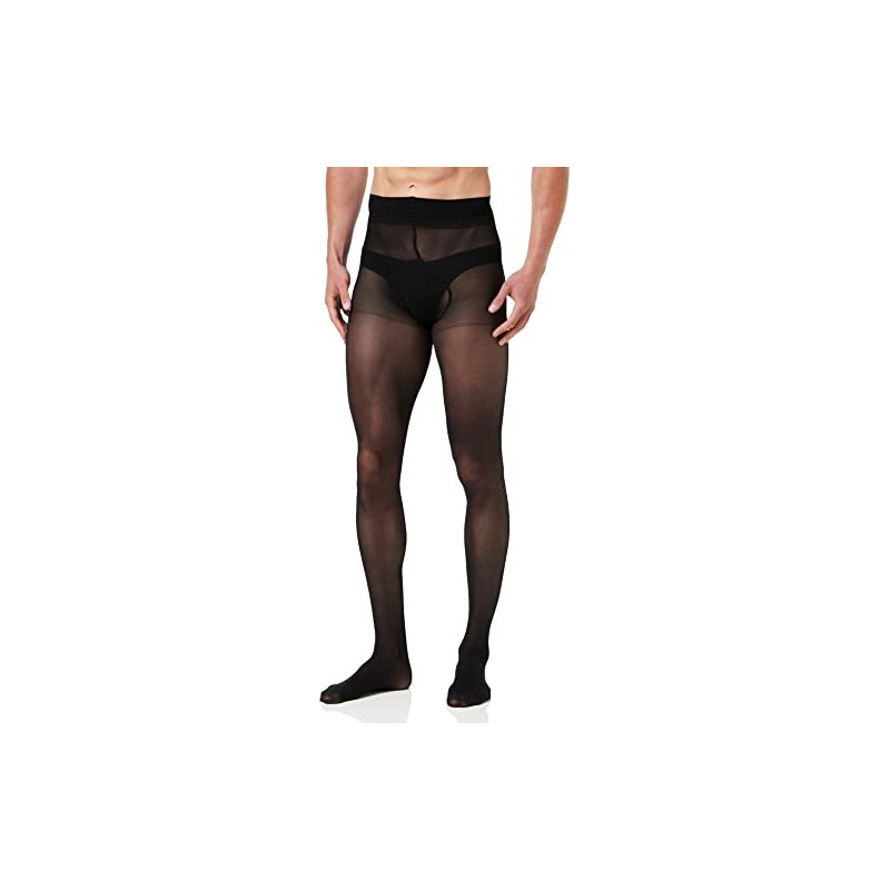 GLAMORY Support 40 collant di sostegno da uomo Nero L