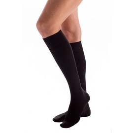 Carolon - COUTURE - Knee High Graduated Compression Stocking for Circulation 15-20mmHg Support Open Toe, Reg. Length - 1 Pair