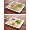 Kuriyama K-1291 Square Dish Separate, White, 9.3 x 9.8 x