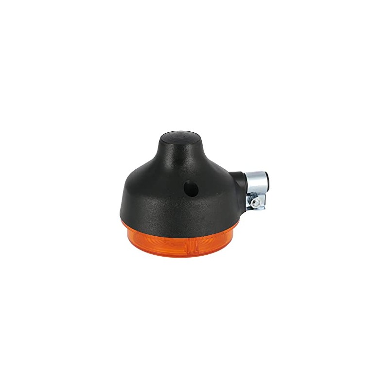 Rear Indicator Round in Black with Orange Lens - for