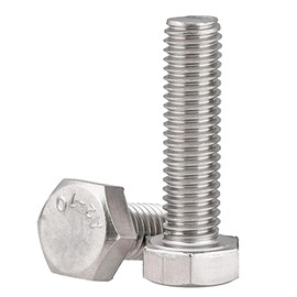 Tayffency 30Pcs 1/4-20 x 1-1/2" Hex Head Screw Bolt, Stainless Steel 304, Hexagon Head Bolts, External Hex Drive, UNC Coarse Thread Fully Threaded, Plain Finish