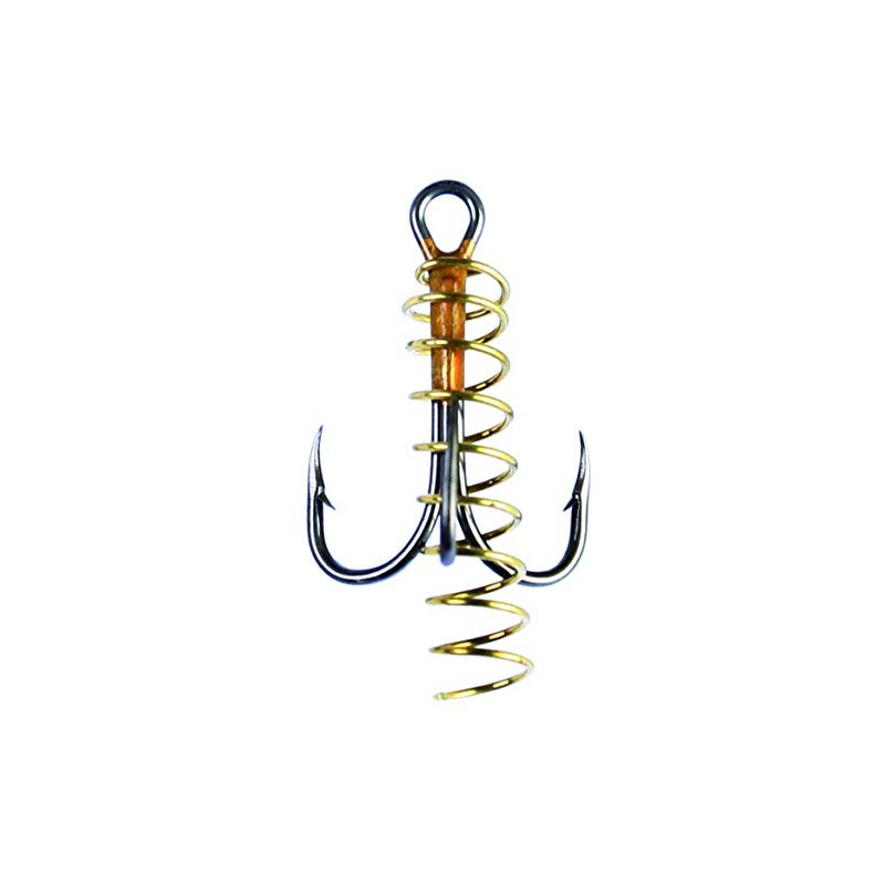 Eagle Claw 374SBA-14 2X Treble Soft Bait with Spring Hook,