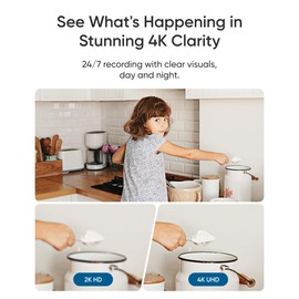 eufy Security Indoor Cam E30 4K UHD Indoor Security Camera, Latest Generation, Dog/Baby/Pet Camera, Colour Night Vision, Human/Pet Auto Tracking, 360° Surveillance, Works with Homekit