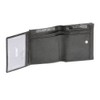 Small Leather Boxed Style wallet with large coin compartment LEAS,