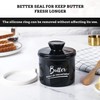 Butter Keeper Crock with Water,Ceramic Butter Crock for Counter –