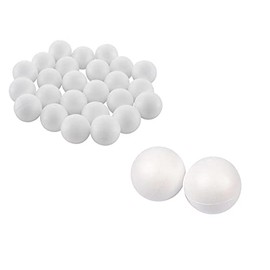 Anthony Peters Polystyrene Spheres/Balls - 40mm Diameter - Pack of 30 - White, AP/695/PSD