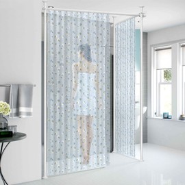 FLY HAWK Room Divider Curtain Rod Rustproof Expandable Stainless steel Shower curtain Rods no drilling 70-125 in Customizable for Bathroom,closet,windows,bedroom,living room,laundry room White