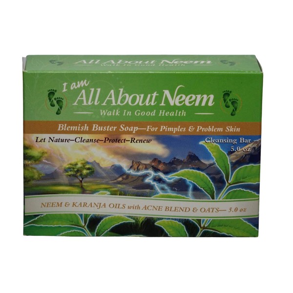 Neem Oil & Karanja Oil Acne Soap with Tea Tree Oil - Blemish Buster