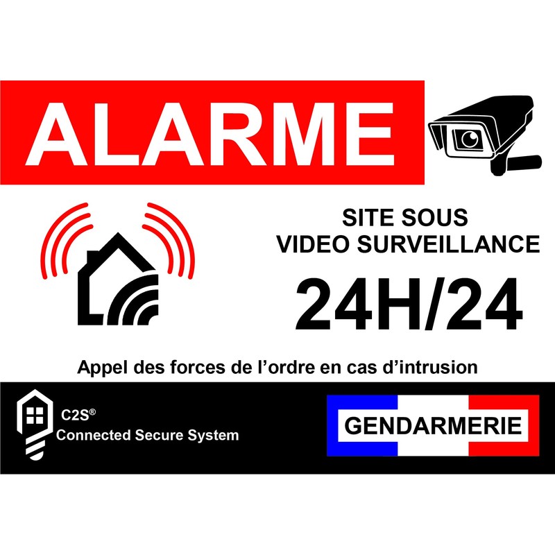 Set of 12 Deterrent, Alarm Stickers, Video Surveillance, Home Protection,