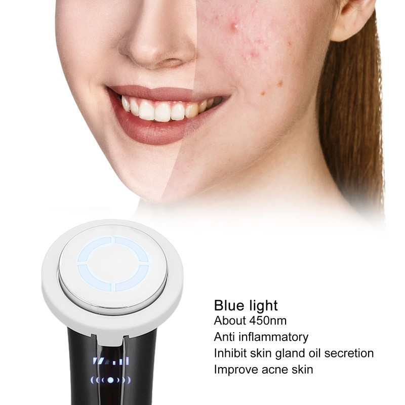 Facial Massage Cleansing Skin Rejuvenation Machine Adjustable Red Blue Light