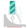 67Inch Shower Threshold Water Dam, Self-Adhesive Silicone Shower Barrier Water