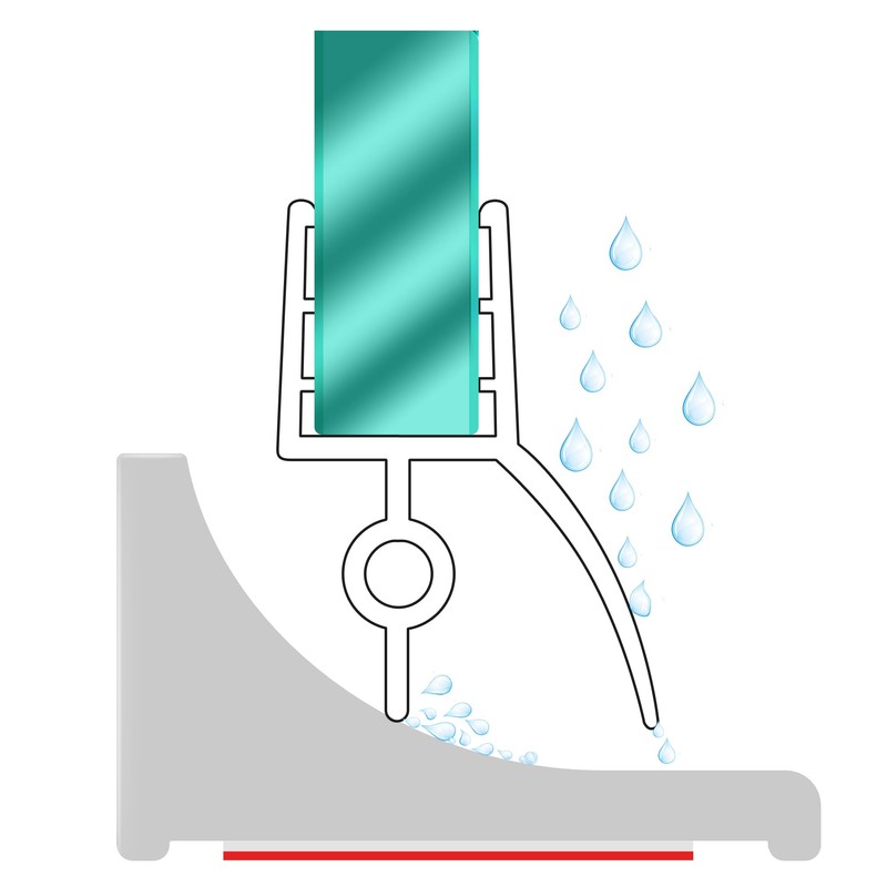 67Inch Shower Threshold Water Dam, Self-Adhesive Silicone Shower Barrier Water