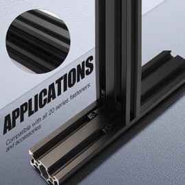 2pcs 700mm V Slot 2040 Aluminum Extrusion European Standard Anodized Black Linear Rail for 3D Printer Parts and CNC DIY (27.6inch)