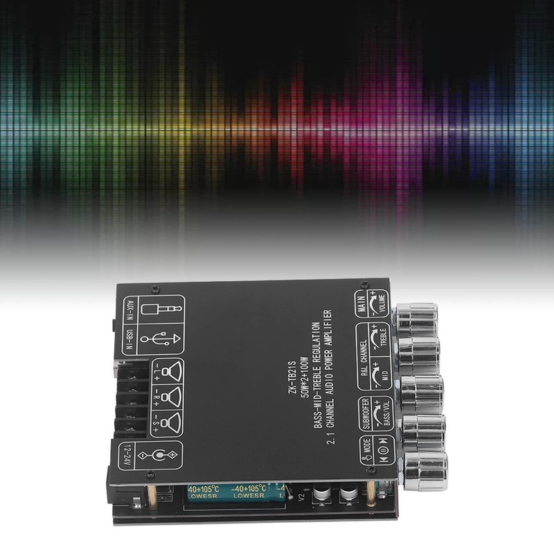 Bluetooth Power Amplifier Board Subwoofer 2.1 Channel 50W 50W 100W
