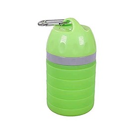 Rosewood Botella de agua plegable para perros al aire libre, diseño único, color verde