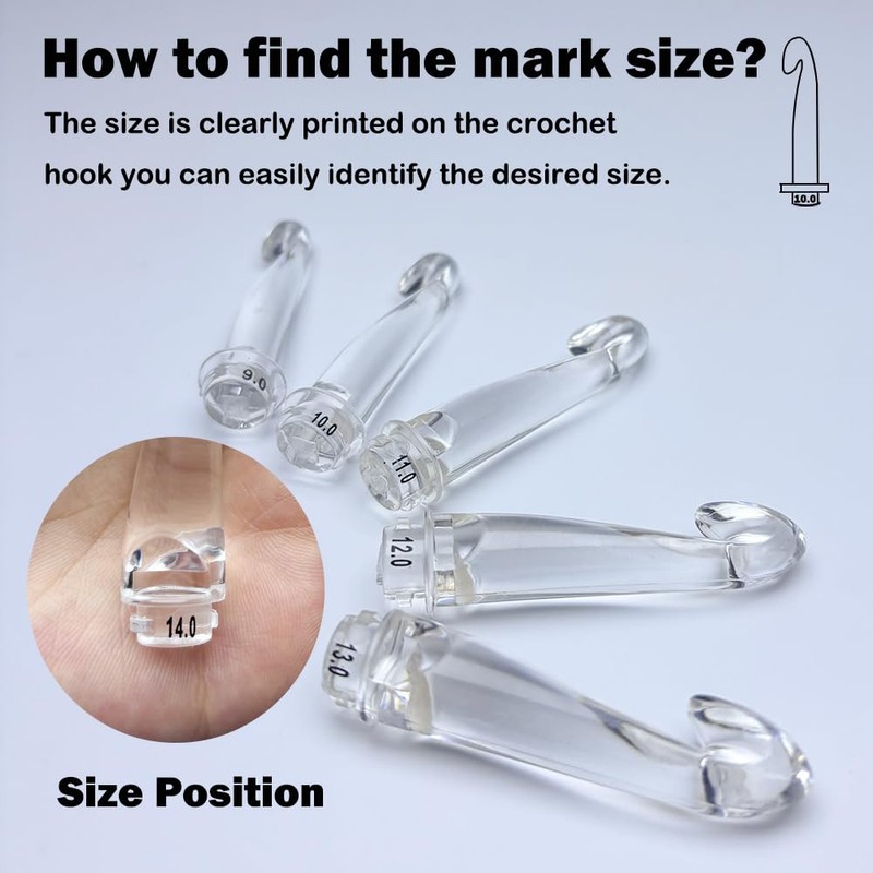 Yarniss 17 Size Counting Crochet Hooks Set, Light Up Crochet