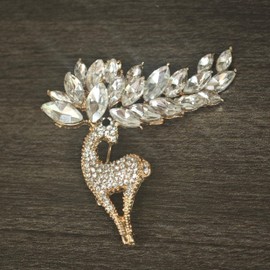 GIMIRO Bee Brooch Animal Pins Imitation Diamond Rhinestone Clippers for Coat, Blazer, Dress, Wedding, Party, Fashion Accessories, Dressingmatch, Metal