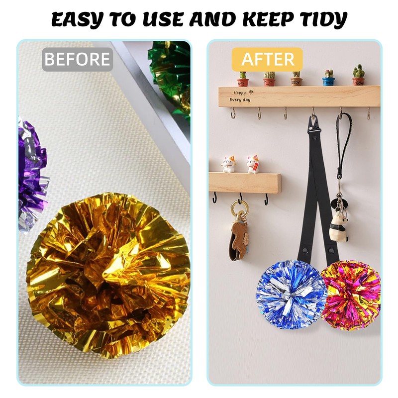 NICENEEDED Polyester Pom Pom Holder for Backpack Cheer Cheerleading Pompoms