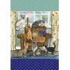 ALEX CLARK Cat House Kitchen Tea Towel