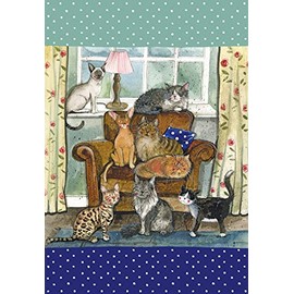 ALEX CLARK Cat House Kitchen Tea Towel